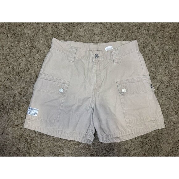LEVIS Vintage 1998 Y2K Cargo Shorts Khaki Tan 90s Preppy Casual Hiking Sz 26 - Picture 1 of 10